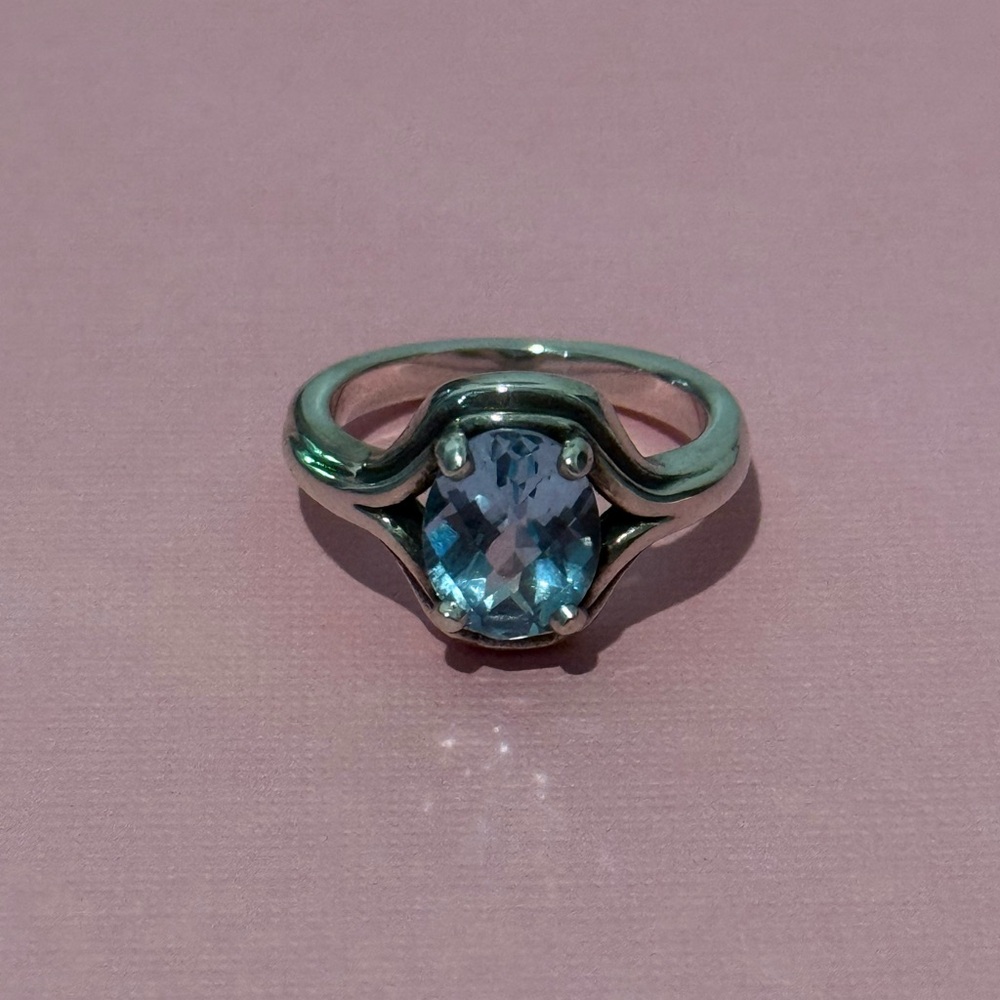 James Avery Retired Adriana Ring (Blue Topaz)